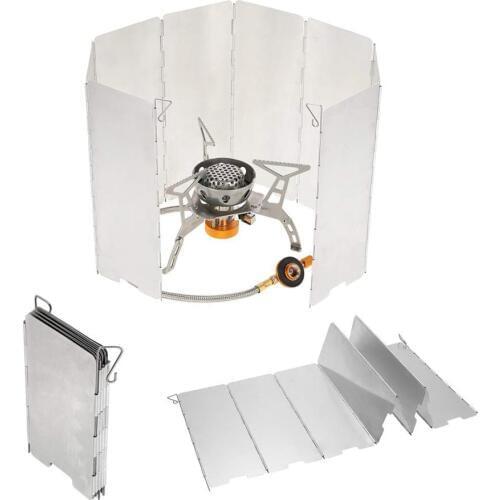 Aluminium Windscreen Picnic Equipmen Lightweight Stove Portable Folding Outdoor Backpacking Hiking Picnic BBQ Camping Cooker