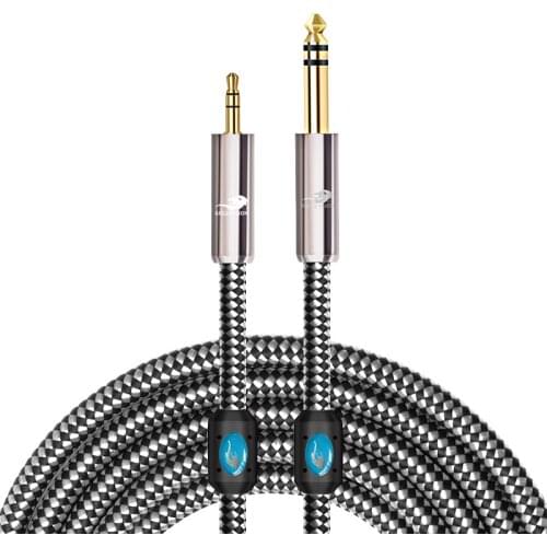Stereo Jack 3.5mm to 1/4'' Stereo Male 6.35mm Jack Audio Cable For iPhone iPad Laptop Amplifier Mixer Console Device 1m 2m 3m 5m