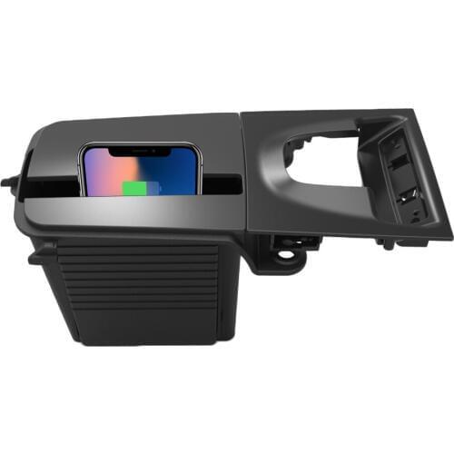 Aotsr QI Wireless Car Charger For Porsche Macan 2017 2018 2019 Intelligent Infrared Fast Wireless Charging Car Phone Holder