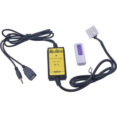 Car USB Adapter MP3 Audio Interface SD AUX USB Data Cable Connect Virtual CD Changer for Mazda 3 6 CX7