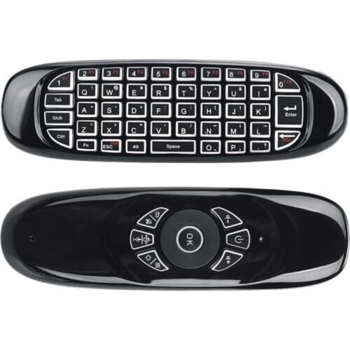 C120 RGB 7 Backlight Fly Air Mouse Wireless Backlit Keyboard 2.4G Remote Control