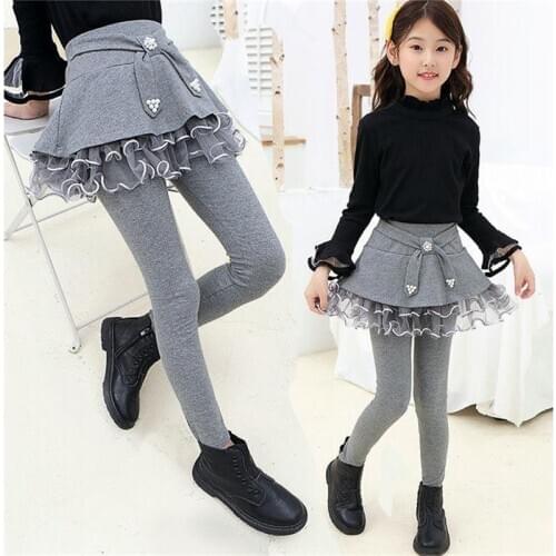 2020 New Autumn Winter Children Girls Pants Legging Kids Skirt Pants Long Trousers Teenagers Outwear Clothes Girl Clothing K161