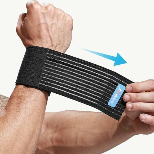 1pc 40*7.5cm Elastic Wristband Bandage Sport Gym Wrist Support Brace Wrap Tennis Weat Band Basketball Powerlifting Strap Protect