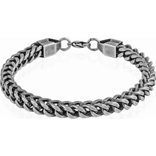 Stainless Steel Vintage Men Punk Rock Dragon Keel Bracelet Bangle Jewelry Gift For Him