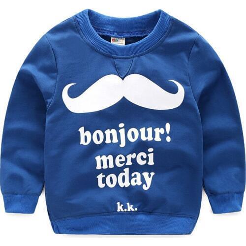 2020 new spring boys girls sweatshirt High quality cotton Moustache hoodies kids Baby costume Childrens clothing