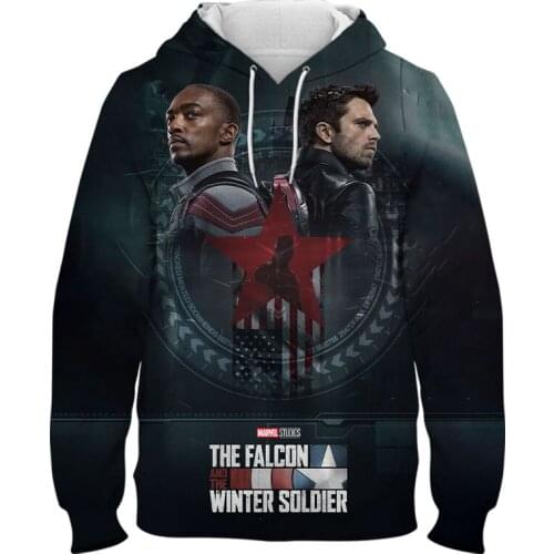2021 New Falcon Winter Soldier Bucky Barnes Fans Wear Sweatshirts 3D Printed Hoodies Winter Soldier Up Sweatshirt for Movie Fans