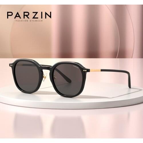 PARZIN Women Anti Blue Light Glasses for Men Vintage Semi-rimless Orange Len Optical Spectacle Frame Eyeglasses Computer Glasses