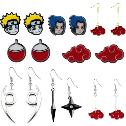 Drop Earrings Kunai Shuriken Dart Weapon Konoha Black Japan Ninja Cosplay Anime Cool Statement Gothic Jewelry Wholesale