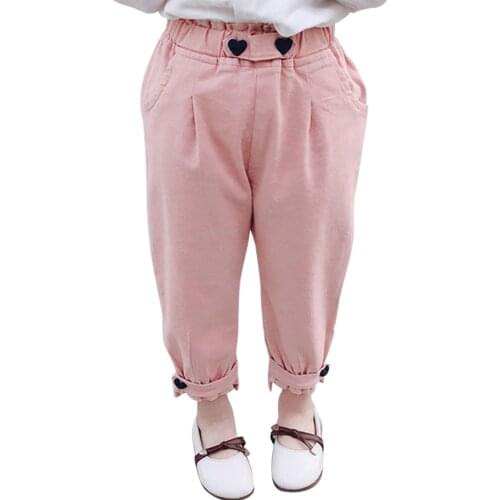 Baby Girl Pants Heart Pattern Kids Girls Pants Toddler Ruffles Child Pants Autumn Winter Childrens Clothing Girl