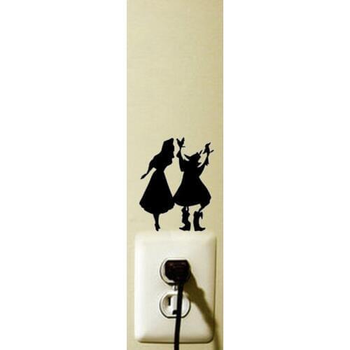 Sleeping Beauty Fashion Vinyl Decor Wall Decals Light Switch Stickers 5WS1193