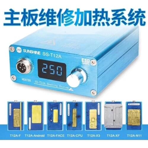 SUNSHINE SS-T12 Heating Soldering Station for Android IPhone Face ID CPU IC Chips Disassembly Motherboard Kit Repair Tools
