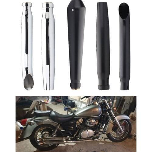 Universal Motorcycle Exhaust Pipe Muffler Tip Vintage Rear Pipe Tail Tube Db Killer For Harley XL883 1200 Suzuki Yamaha Honda