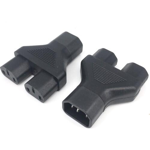 AC PLUG CONVERTER IEC 320 C14 Male to 2xC13 Female Y spliter adapter C14 TO TWO C13,IEC 320 C14 to Dual C13