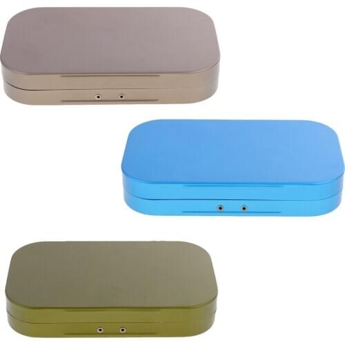 Aluminum Alloy Slim Fly Box Slit Foam Easy Grip Trout Flies Fly Fishing Box Fishing Tackle Boxes for Fisherman