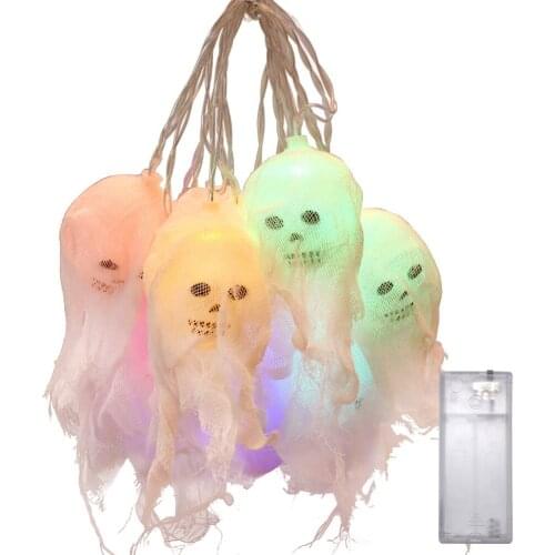 Halloween Skeleton Skull Shaped String Lights Spooky Colorful Light Horror Ghost Skull Lamp Halloween Party Home Halloween Decor
