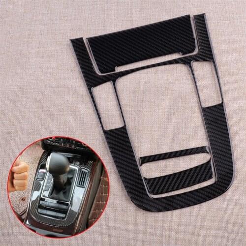 1 Set Car Carbon Fiber Black Interior Center Console Gear Shift Panel Cover Trim Fit for Audi A4 A5