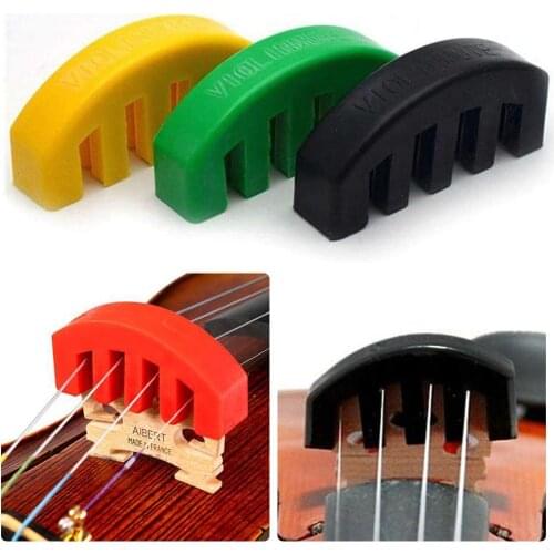 1PCS Violin Practice Mute Black Ultra Heavy Rubber Violin Mute Silencer for 4/4 3/4 1/2 Acoustic Violino Practice Accessories