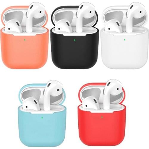 1PC Universal Silicone Earphone Headphone Case Protective Cover Case for airpods 1/2 Wireless Bluetooth Headset
