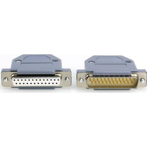 10PCS/Lot Metal RS232 DB25 parallel Port Connector Socket Plug 9 Pin COM adapter Male Female