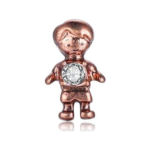 10pcs Rose Gold Baby Boy Custom Floating Charms for Glass Locket Watch Necklace Bracelet