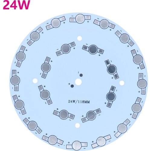 10PCS LED aluminum substrate for 1W 3W 5W 7W 9W 15W 18W 21W 24W aluminum plate PCB board substrate rectangular radiator Round