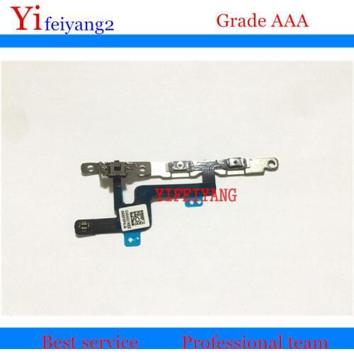 10pcs YIFEIYANG New 100% TEST A Quality For iPhone 6 6G 4.7" Volume Button Flex Cable Mute Silent Switch with Metal Bracket