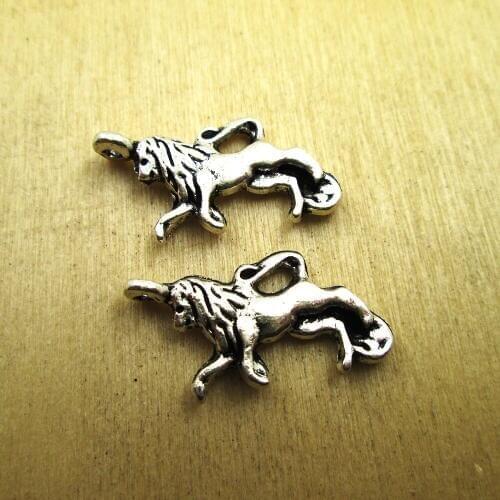 15pcs- 12x22mm running Charms , Antique Tibetan silver runing Charms DIY necklace/ bracelets charms antique silver tone