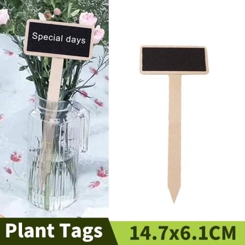 20PCS T-Type Eco-Friendly Wooden Plant Labels garden Decoration Potted Herbs flower Sign Tags Chalkboard Markers For Seed