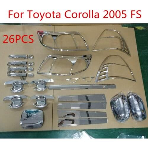 2005 2006 2007 2008 For Toyota Corolla FS High-quality 26 PCS ABS Chrome plated trim accessories plated car styling light cover