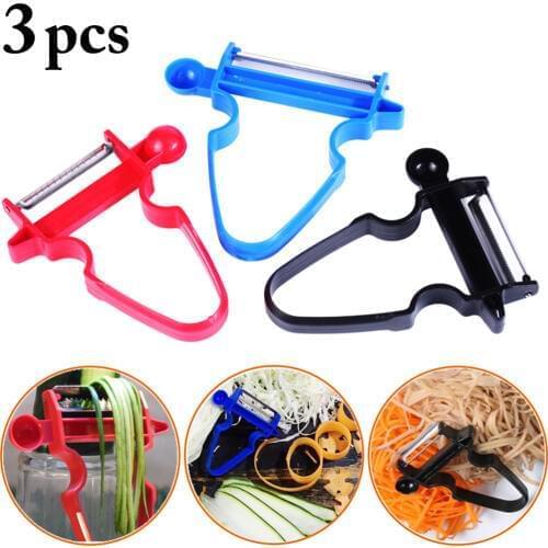 3PCS Food Peeler Multifunctional Vegetable Slicer Peeler Julienne Cutter Multi Peel Stainless Steel Food Grater Kitchen Supplies
