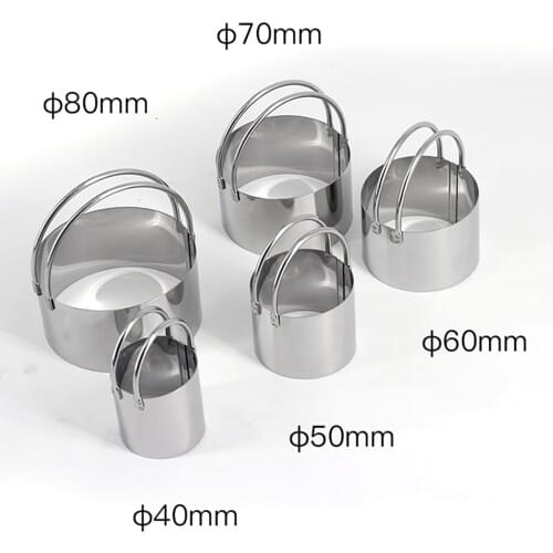 5 Pieces/Set Biscuit Cutter Set Baking Dough Tools For Cookie Dumpling Mousse Cake Dessert Tools Cookies Cutter With Handle