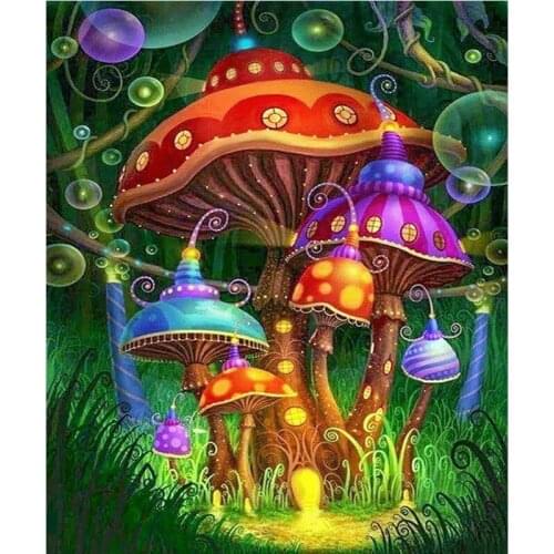 DIY 5D Diamond Painting Anime Cartoon Rare Mushroom Embroidery Cross Stitch Diamond Mosaic Embroidery Home Decoration Art FH689