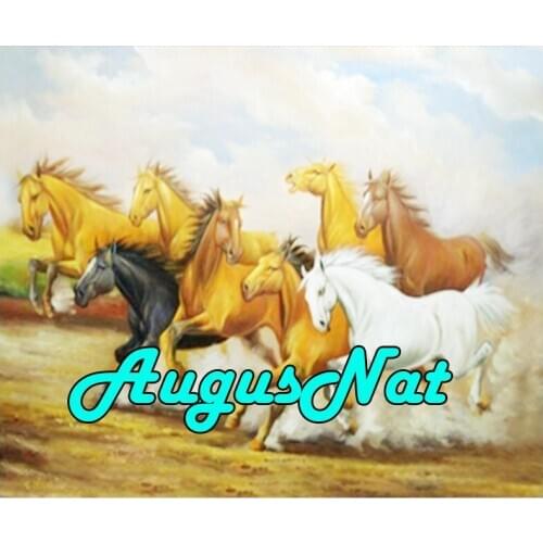 Running horses diamond painting animals dimont embroidery full square gem painting oil paint by number canvas paint large size