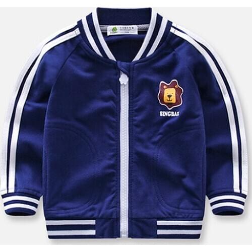 Boys cartoon casual jacket baby baseball uniform new girls children zipper sportswear children spring and autumn clothes