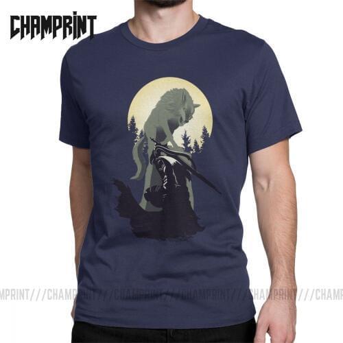 Knight Artorias And Sif Dark Souls T-Shirt Men 100% Cotton T Shirt Praise The Sun Bloodborne Game Short Sleeve Tee Plus Size
