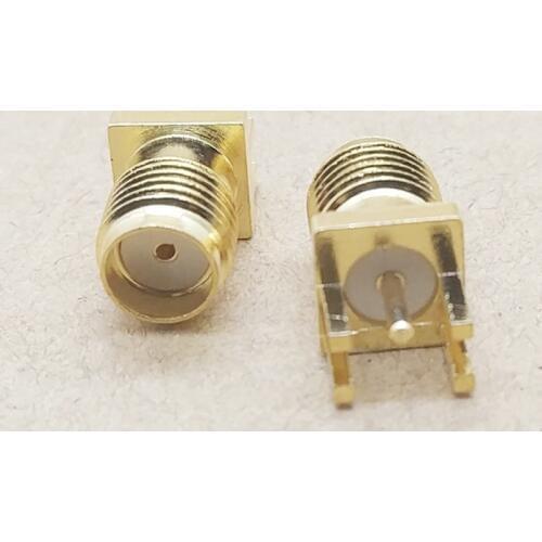 10pcs SMA Female Jack Solder Edge PCB Mount Straight RF Connector 1.6mm Pitch SMA-KE