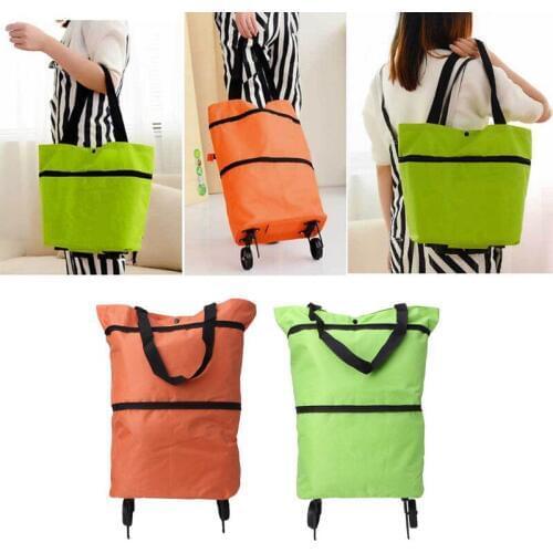 ISKYBOB Shopping Bags On Wheels