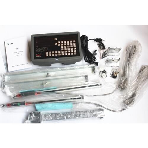 Sino SDS6-2V 2 axis lathe digital readout with 2pcs Sino linear scale linear encoder for milling machine