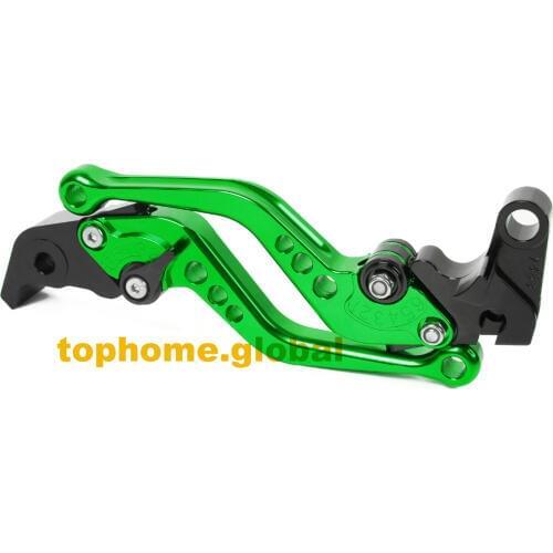 For Kawasaki ZX6R / ZX636R / ZX6RR 2000 - 2004 Short CNC Clutch Brake Levers Green 2001 2002 2003
