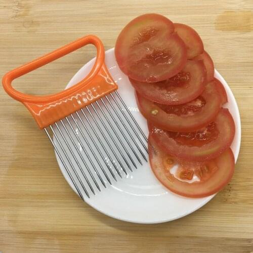 Kitchen Fixing Tools Anti-cutting Hand Cutting Tools Tomato Vegetables Onion Holder Hand Held Easy Slicer Cutter Kitchen Safe