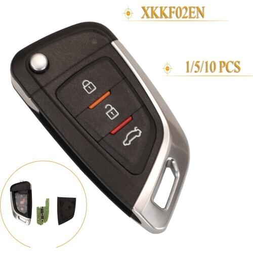 Kutery 3 Buttons Universal Remote Control Car Key For Xhorse VVDI/VVDI 2 Fob XKKF02EN
