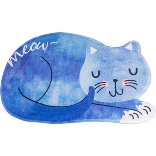 Cartoon Flannel Kitchen Floor Mats Thicken Absorbent Living Room Bathroom Carpets Entrance Door Mats Hallway Non-slip Area Rugs