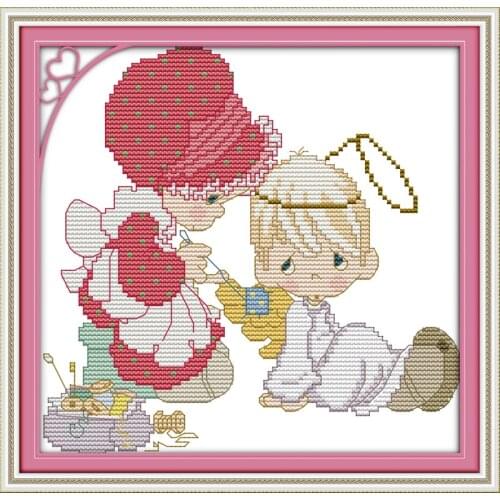 Sew and mend cross stitch kit 14ct 11ct count print canvas stitches embroidery DIY handmade needlework plus
