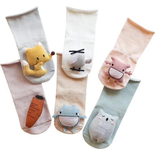 Lawadka Newborn Baby Boy Girls Socks Anti Slip Cotton Cartoon Socks for Baby Infant Socks for girls Autumn Winter Accessories