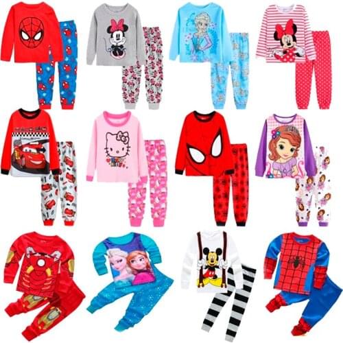 2021 New Childrens nightgown pajama sets Cartoon pijamas cotton Casual sleepwear Girls Boys pajamas sleepwear cute pajamas