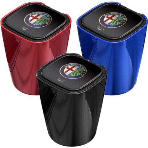 For Alfa Romeo Spider Giulia Giulietta 147 159 4c 8c Mito GTV Car Ashtray With Led Lights Car Logo Creative Personality Ashtray