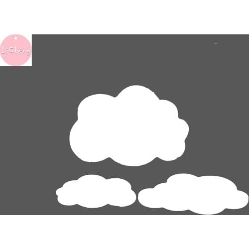 3pcs Cloud Dies Scrapbooking Metal Craft Photo Album Stencil Embossing Folder Mold Clear Stamps and Cutting Dies