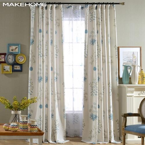 Window Curtains for Bedroom Kitchen Printed Linen Modern Tulle Curtains for Living Room Fancy Window Drapes