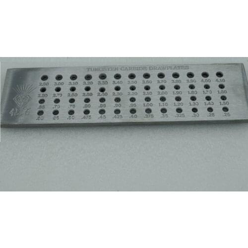 Jewelers Draw plates 52 Round Hole Steel Draw Plate Goldsmith Silversmith