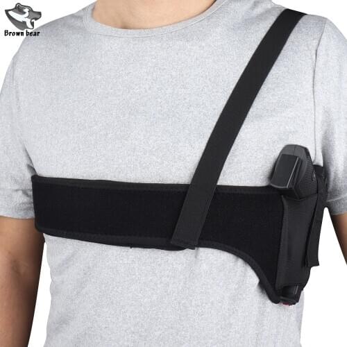 Tactical Shoulder Gun Holster Neoprene Concealed Carry Pistol Bag for Glock 17 Revolver 1911